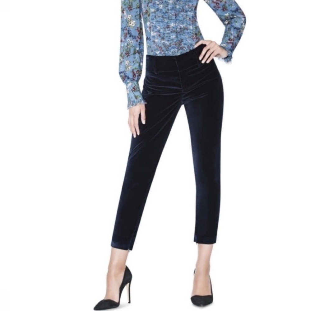 Alice + Olivia Midnight Velvet Cropped Pants